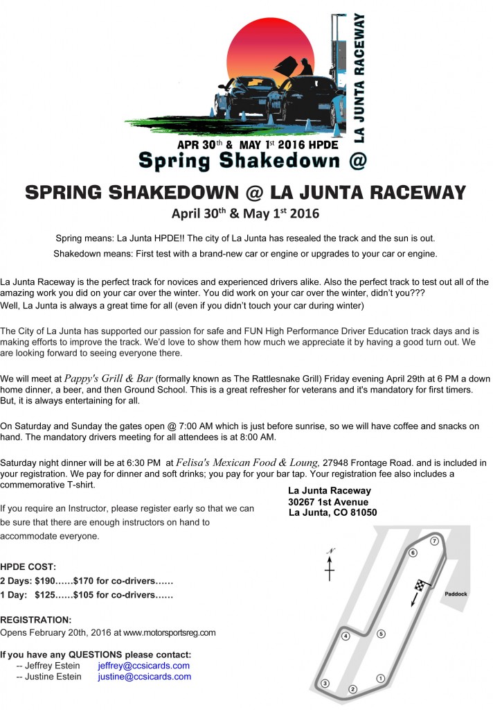 2016 Spring Shakedown LaJunta Write-up2